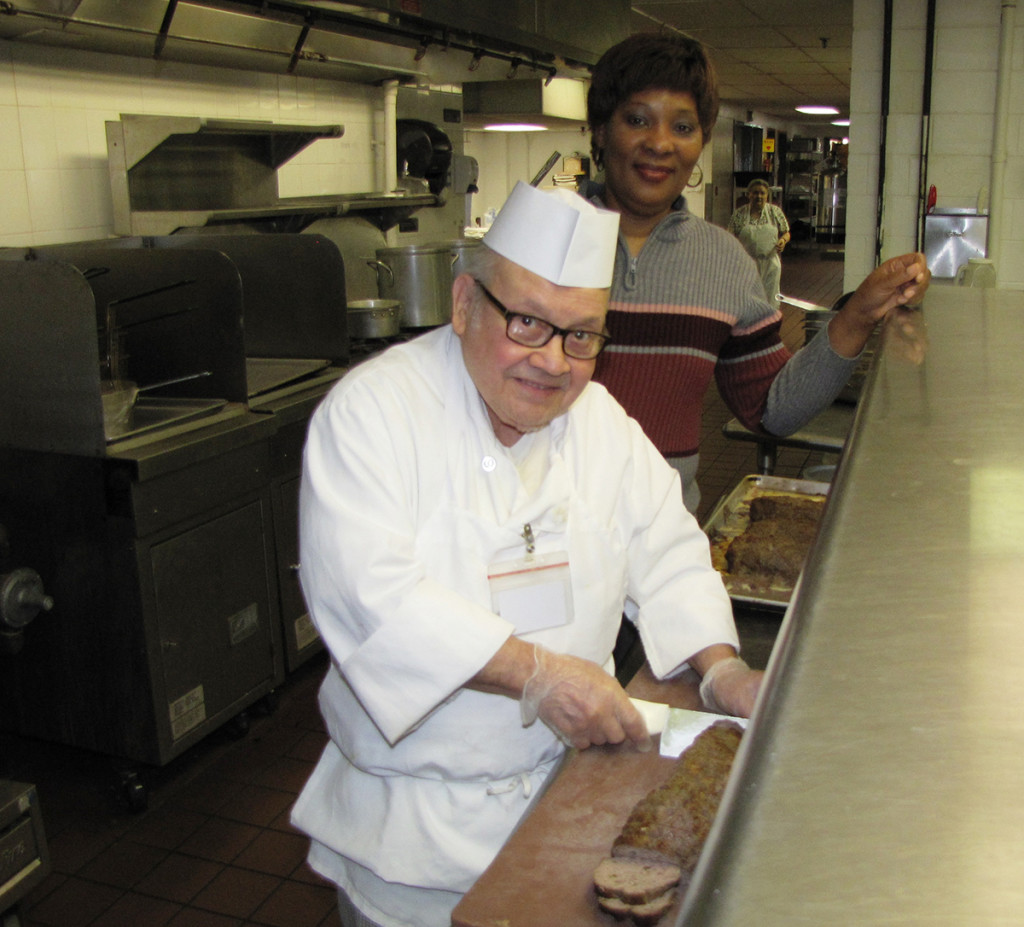 Executive Chef Joe Rodriguez, foreground, and Food Service Director Jackie Henry of New Community Extended Care Facility have forged a team to serve and feed the NCC network.