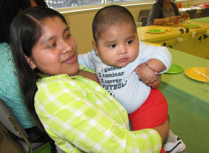Jeronima Diaz, holding her son Jose, is a participant in New Start, which is a boarder baby prevention program that helps at risk mothers and their babies.