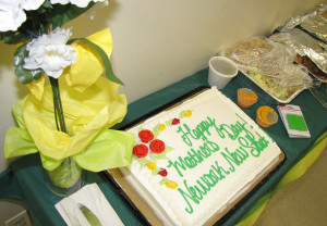 New Start staff prepared a luncheon complete with pasta, pizza, salad, sides and a cake.