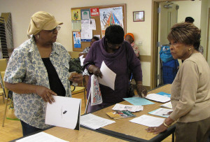 Josephine Harris, far right, outreach coordinator with the New Jersey Department of Human Services Division of Medical Assistance and Health Service, fielded questions and provided resources.