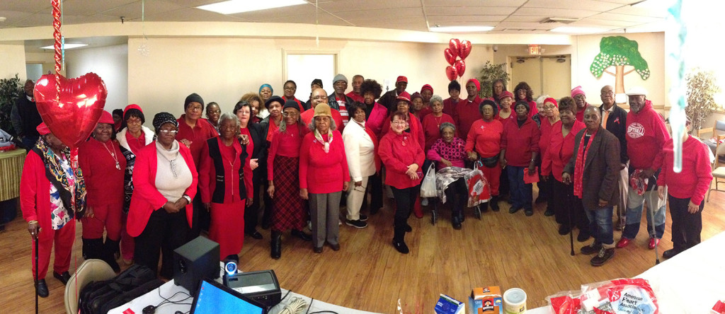 Residents and staff of NCC participated in National Wear Red Day to raise awareness for heart health.