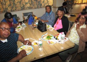Residents enjoyed a complimentary healthy lunch provided by Guardy’s Pharmacy in Newark.