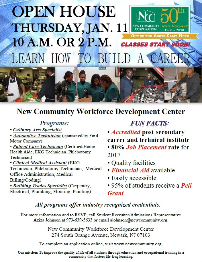You are currently viewing New Community Workforce Development Center To Host Open House Jan. 11