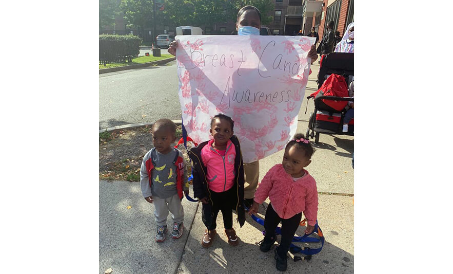 HHELC Breast Cancer Awareness March 2020 Teacher with 3 Students for Website