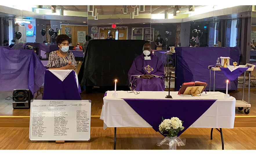 Extended Care COVID Memorial Mass 3-26-2021 Veronica Onwunaka and Father Beatus for Web
