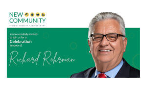 Read more about the article Live Stream: Celebrate New Community CEO Richard Rohrman’s Retirement on May 20