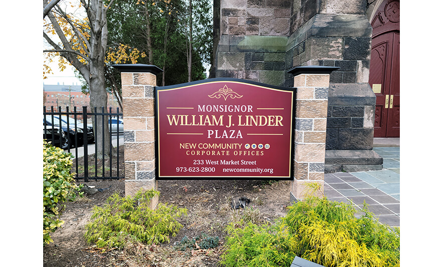 Monsignor William J. Linder Plaza Sign for web