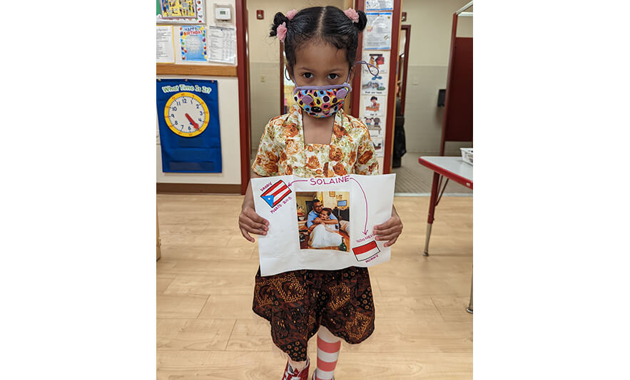 CHELC Black History Month 2022 Girl with poster about parents for web