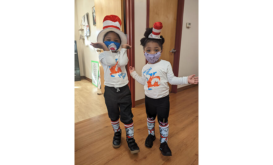 CHELC Dr. Seuss Celebration 2022 Kids dressed as Fox in Socks for web