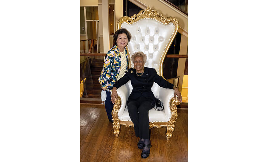 Madge Wilson 89th Birthday 4-12-2022 Debbie Rohrman and Madge Wilson for web