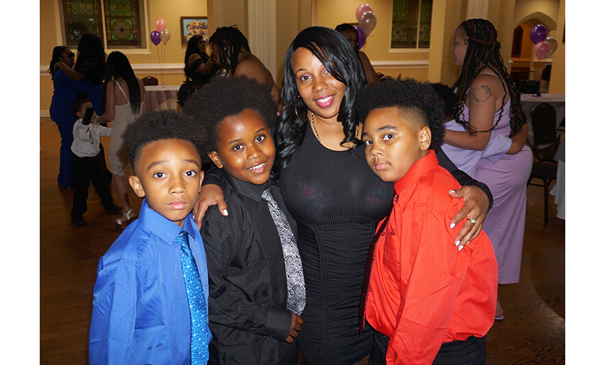 Mother-Son Dance 6-11-2022 Mom with 3 boys for web
