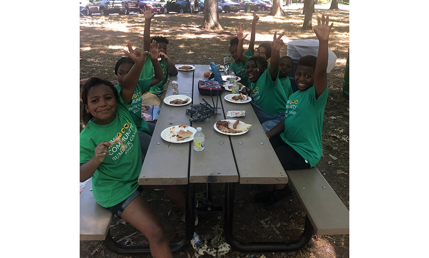 Summer Camp 2022 Picnic table lunch for web