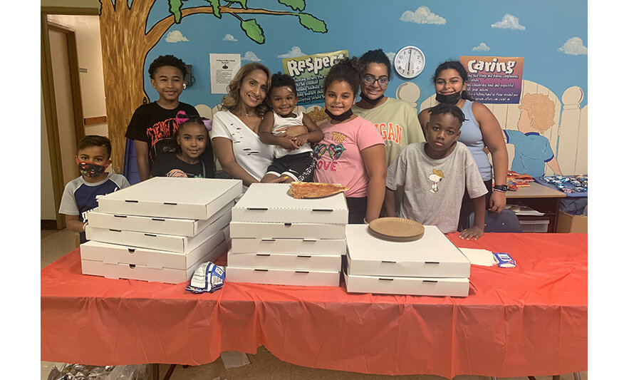 Harmony House Back to School 8-29-2022 With pizza from Sally Milad for web