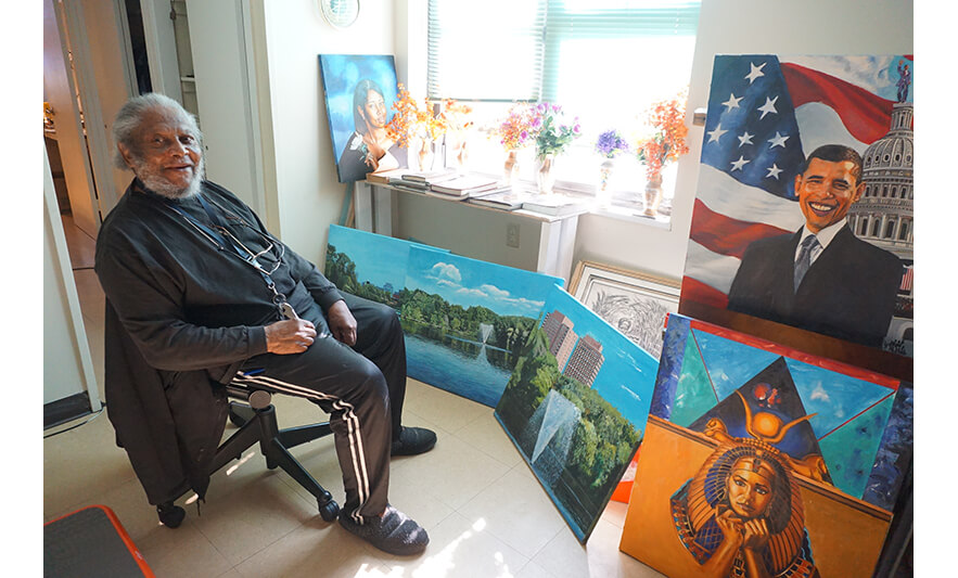 Read more about the article New Community Resident Fills Apartment with His Artwork