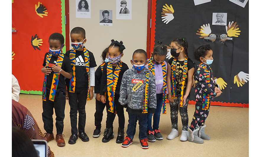 CHELC Black History Month Program 2-24-2023 Group with scarves for web