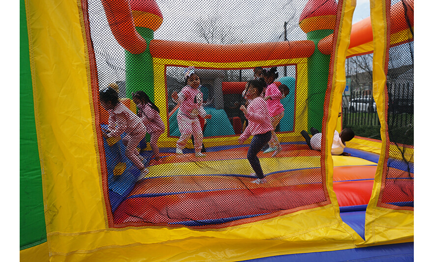 CHELC Easter and Family Fun Day 4-6-2023 Girls in bouncy house for web