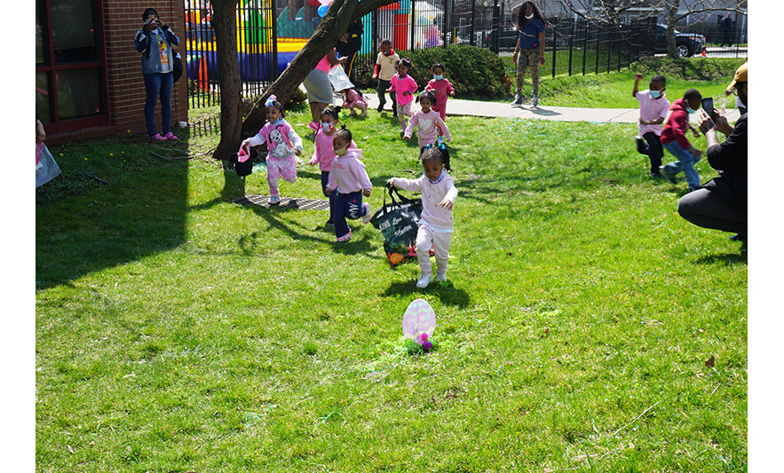 CHELC Easter and Family Fun Day 4-6-2023 Pink group running for eggs for web