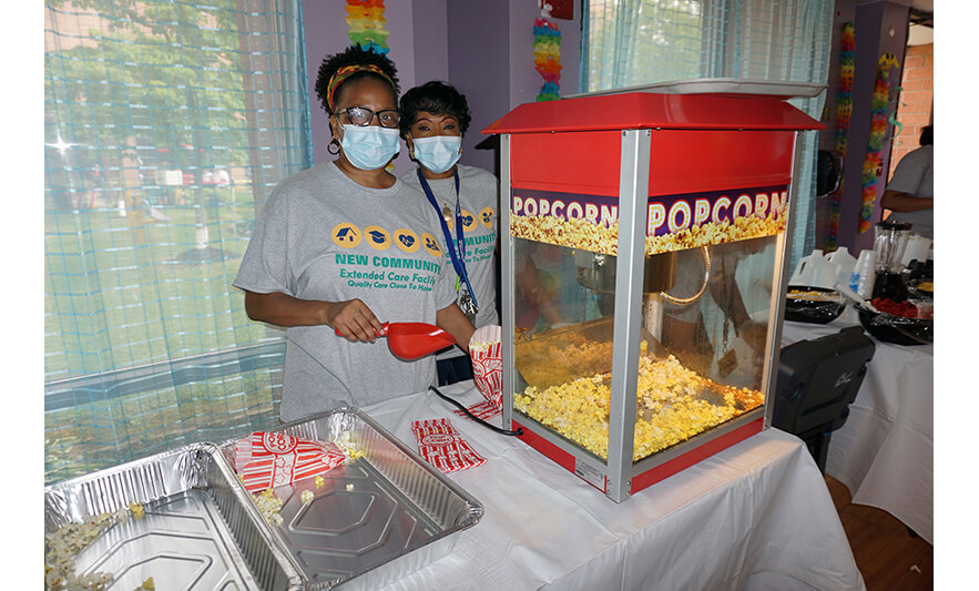 Extended Care Cookout 5-19-2023 Popcorn machine for web