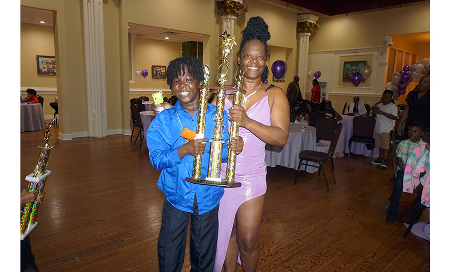 Youth Services Sneaker Ball Gala 6-10-2023 Mom and son dance contest winners for web