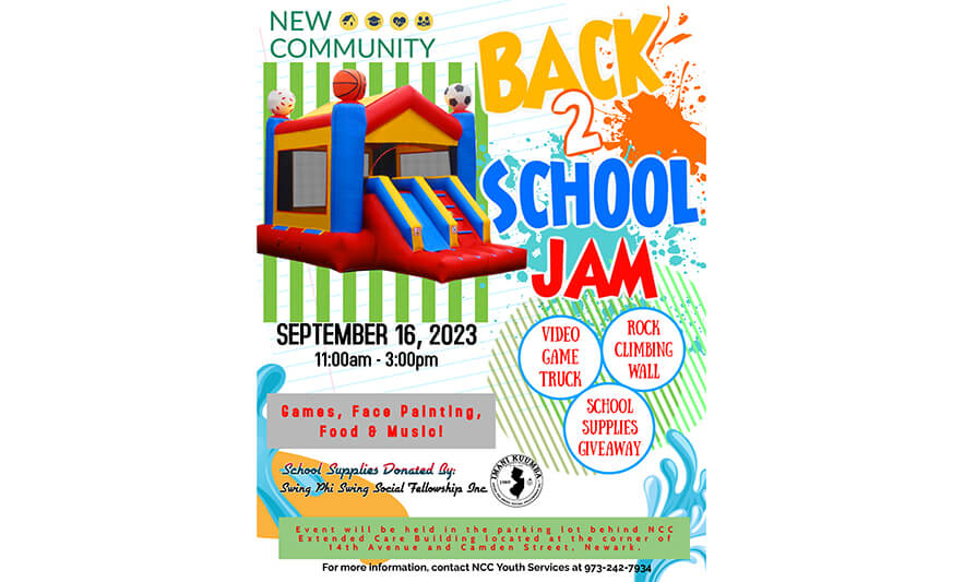 You are currently viewing New Community Youth Services to Host Back 2 School Jam on Sept. 16