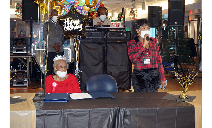 Extended Care 100th Birthday 12-13-2023 Veronica Onwunaka with Edna Hill for web