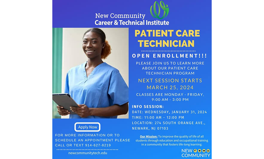 Read more about the article New Community Career & Technical Institute Patient Care Technician Info Session
